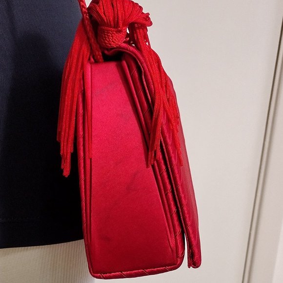 Red Satin Evening Clutch NWOT - Picture 10 of 14